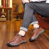 Riolio Leather Men Shoes Luxury Brand England Trend Casual Shoes Men Sneakers Italian Breathable Leisure Male Footwear Chaussure Homme