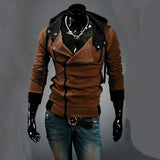 Riolio Casual Man Hoodie Sweatshirt Slim Male Zipper Streetwear Cardigan Hoodies Outerwear Black Sportswear Men Hooded Jacket