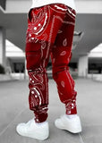 Riolio  Independent Station New Cashew Flower Casual Sports Harem Pants Men's Loose High Street Multi-Pocket Cargo Pants