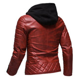 Riolio Winter New Standing Collar Leather Jacket Men's Business High-grade Leather Jacket Young and Large Size Motorcycle Jacket