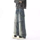 Riolio  Autumn Hip Hop High Street Men and Women Trendy Personality Straight Tube Washed Jeans Couple Loose Retro Casual Pants Harajuku