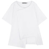Riolio  XS-4XL Mens T-Shirt Irregular Dark Style Cotton T-Shirt Summer Streetwear Y2k Fashion Campus Trend Top Men'S Clothing New