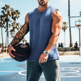 Riolio  Summer Men Soild Casual Tank Top Bodybuilding Sleeveless Shirt Male Oversized Gym Tank Tops Basketball Singlet Vest Men Clothing