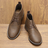Riolio  Retro Plus Size Desert Boots Men Ankle boots Brand Comfortable Leather Boots For Men
