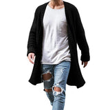Riolio New Mens Knitted Cotton Cardigan Fashion Long Sweaters Male Casual Solid Long Sleeve Slim Outwear Autumn Winter Warm Jacket