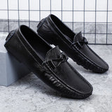 Riolio  British Style Loafers Handmade Casual Leather Footwear All-match Male Business Flats Outdoor Soft Slip on Shoes Travel Moccasins