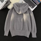 Riolio Hip hop trend men and women personality hooded knit shirt  American couple autumn and winter loose fitting Harajuku casual top