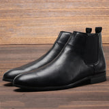 Riolio Size 7~13 Men Chelsea Boots Italian Style Ankle Boots soft leather Men Boots