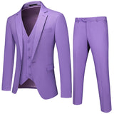 Riolio M-6XL Double Vent Mens Suit ( Blazer+Vest+Pants) Solid Color Formal Office Business Suit Three-piece Groom's Wedding Dress Party