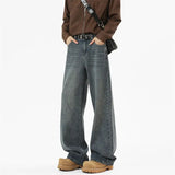 Riolio  High-quality Jeans men Wide Leg Jeans Male Loose Straight Denim Pants  Autumn Harajuku Blue Jean Trouser Streetwear Clothes 2025