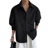 Riolio  Spring Long Sleeved Shirt Men Fashion Society Mens Black Dress Shirt Korean Loose Casual Shirt Mens White Shirts M-3XL