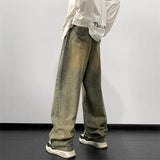 Riolio  Jeans men Wide Leg Jeans Male Loose Straight Denim Pants Autumn Harajuku Vintage Blue Jean Trouser Streetwear Clothes