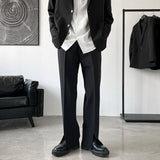 Riolio Pants Men Trousers Casual Autumn New Arrival Front-slit Fashion Straight High Street Office Clothes Simple Business Harajuku