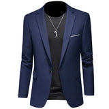 Riolio 2024 Fashion New Men's Casual Business Slim Fit Formal Dress Blazers Jacket Suit Coat