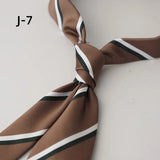 Riolio  New Arrival 8CM Navy Striped Neck Ties For Men Adult Luxury Vintage White Floral Block Neckties Wedding Casual Shirt Cravat