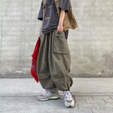 Riolio  Harajuku Y2k Baggy Cargo Pants Joggers Streetwear Ankle-Length Casual Harem Long Trousers Men Wide Leg Oversize New