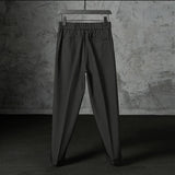 Riolio New Japanese Retro Velcro Male Suit Pants Light Luxury Straight Draped Business Casual Pants Premium Slim Elegant Ninth Trousers