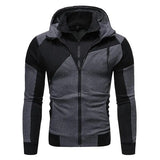 Riolio Men Hooded Fleece Zip Hoodie Men Thick Solid Color Sweatshirt Mens Casual Hoodies Sportswear Hooded Sweatshirts