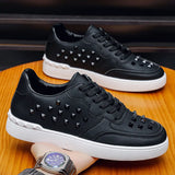 Riolio  New Spring  Autumn Men's Board Shoes Korean Edition Trendy Personality Rivet Men's Single Shoes Versatile Casual Shoes