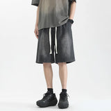 Riolio  Denim Shorts Men's Summer Thin American Straight-leg Trendy Brand Loose Casual Five-point Pants
