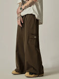 Riolio Japanese Baggy Cargo Pants Men Oversize Wide Leg Cargo Trousers Male Loose Casual Streetwear Hip Hop Pocket Autumn