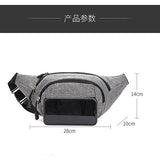 Riolio Men's Breast Package Waterproof Outdoor Sports Bag Canvas Pouch Korean-style Waist Bag Fanny Pouch Crossbody Male Banana Bag