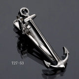 Riolio  Fashion Tie Clip For Men Novelty Personalized Necktie Bars For Shirts Tie Clip Glasses Feather Beard Key Collar Clip Silver Bars