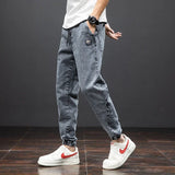 Riolio  Plus Size 7XL 8XL Spring Summer Cargo Jeans Men Fashion Streetwear Denim Pants Baggy Casual Jogger Harem Jean Trousers Male