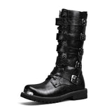 Riolio  Men's motorcycle boots four season casual classic high-top boots outdoor plus size tooling boots fashion safety protection boots