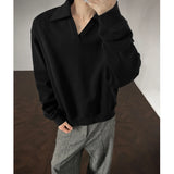 Riolio  Long sleeve t Shirt men 2025 Arrival Men Polo Shirt Solid Color Casual Relaxed Fit Collar Tops Autumn Fall Fashion Mens Clothing