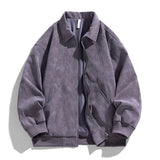 Riolio  spring bomber jacket men loose vintage Suede Leather jacket moto biker coats windbreaker man outdoor Waterproof outerwears