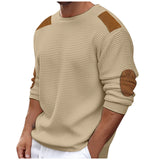 Riolio  Autumn Winter Men Sweater Pullover New Round Collar Solid Color Long-Sleeved Pullover Fashion Male Casual Pullovers