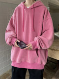 Riolio Spring Autumn Washed Hoodies Men 360G Heavy Cotton High Street Vintage Oversized Sweatshirts Y2k Hoody Harajuku Tops