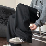 Riolio Black Casual Pants Men Fashion Oversized Wide Leg Pants Men Streetwear Loose Sweatpants Mens Sports Pants Male Trousers M-3XL