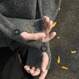 Riolio New American Style Men Cardigan Luxury Knitted Button-down Solid Color Long Sleeve Sweater Jacket Casual High Quality Knitwear