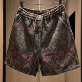 Riolio  Ethnic Style Printed Shorts Men's Fashion Trend Loose Versatile Couple Casual Five Points