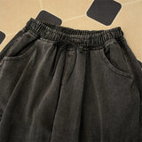 Riolio  Autumn American high street men and women trendy straight tube multi pocket workwear jeans for couples loose retro casual pants