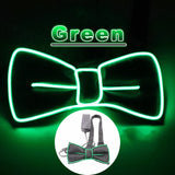 Riolio  LED Suspender Light Up LED Bow Tie Illuminated Belt Clips-on Braces Vintage Novelty Elastic Adjustable Suspender For Club Patry