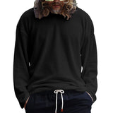 Riolio Spring And Autumn Korean Style Sweater Men's Casual Loose Plus Size men's Clothing Waffle Fabric Crew-neck Long-sleeved Pullover