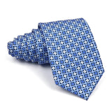 Riolio  High Quality Classic Men's 7.5cm Tie Soft Smooth Green Blue Colorful Paisley Flower Necktie Daily Wear Business Accessories Gift