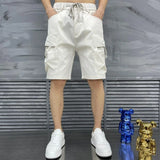 Riolio  Men Five-point Summer Thin Casual Work Clothes Loose Versatile Sports Mid-sports Pants