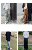 Riolio Minimalist Retro Top Chinese Stand Collar Irregular Splicing Niche T-shirt Round Neck Simple Solid Color Short Sleeves Tees Men
