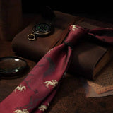 Riolio  New Year Horse Neckties Adult Animal Flower Red Neck Ties Luxury Casual Polyester 8cm Tie Wedding Suit Accessories