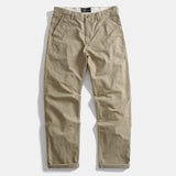 Riolio Casual Pants Men Solid Vintage Fashion Spring Autumn Harajuku Japanese Style All-match Straight Trousers New Pockets High Street