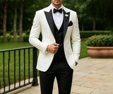 Riolio  3 Pieces Elegant Blazer Vest Pant Wedding Tuxedo for Groom Yellow Slim Fit Formal Men Suits Set for Prom Party Ceremony