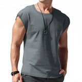 Riolio Men's Wear New Sleeveless T-shirt Men's Summer Leisure Sports Loose fitting Men's Short  vest sir