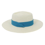 Riolio  Flat Concave Top Paper Straw Hat Spring Summer Women Men Wide Brim Beach Sun Hat Boater Style Fedora Party Cap Sombrero Hombre