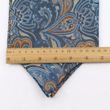 Riolio  Polyester Cravat Pocket Square Set Formal Necktie Handkerchief Ascot Self Tie Polka Dot Paisley Design Gentleman Necktie Gifts