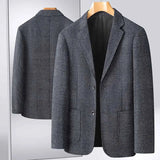 Riolio New Men's Blazer Fashion Middle-aged Business Casual Professional Wear Casual Loose British Style Sub-trend Four Seasons Suit