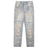 Riolio  Men Summer Big Ripped Tassel Fashion Jeans Male Breathable Streetwear Baggy Hip Hop Distressed Denim Pants Y2k Goth Trouser